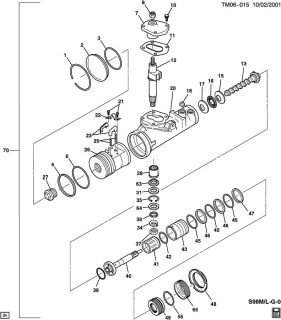 Lager Lenksäule - Bearing Steering  GM Caddy H2 94 - 09